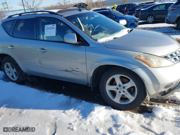 2005 Nissan Murano SL with VIN JN8AZ08W45W438158, listed as a IAAI auction lot 41542366 with 51,191 mi miles. Bid and sale history available at carsss.com. Image 6.