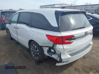 2022 Honda Odyssey EX-L with VIN 5FNRL6H7XNB043658, listed as a IAAI auction lot 41800437 with 45,245 mi miles and . Bid and sale history available at DreamBid. Image 3.