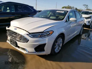 2019 Ford Fusion Hybrid SEL with VIN 3FA6P0MU0KR214689, listed as a Copart auction lot 39128013 with 51,443 mi miles. Bid and sale history available at carsss.com. Image 1.