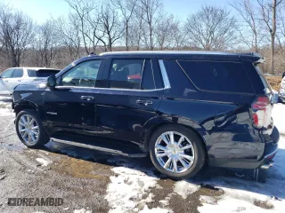2022 Chevrolet Tahoe High Country with VIN 1GNSKTKL2NR173072, listed as a Copart auction lot 46648215 with 29,592 mi miles and Salvage Title. Bid and sale history available at carsss.com. Image 2.