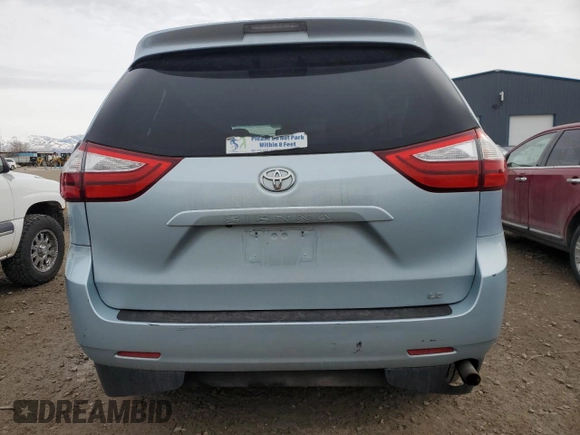 2017 Toyota Sienna LE Auto Access Seat with VIN 5TDKZ3DC6HS772323, listed as a Copart auction lot 45674485 with 50,613 mi miles and Salvage Title. Bid and sale history available at carsss.com. Image 6.