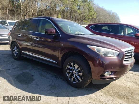 2014 Infiniti QX60 with VIN 5N1AL0MN3EC504335, listed as a Copart auction lot 46644225 with 164,544 mi miles and Salvage Title. Bid and sale history available at DreamBid. Image 4.