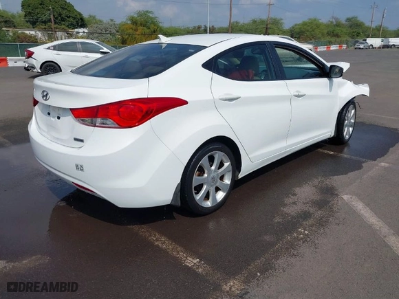 2013 Hyundai Elantra GLS PZEV with VIN 5NPDH4AE4DH294023, listed as a IAAI auction lot 41570524 with 1 mi miles. Bid and sale history available at carsss.com. Image 4.