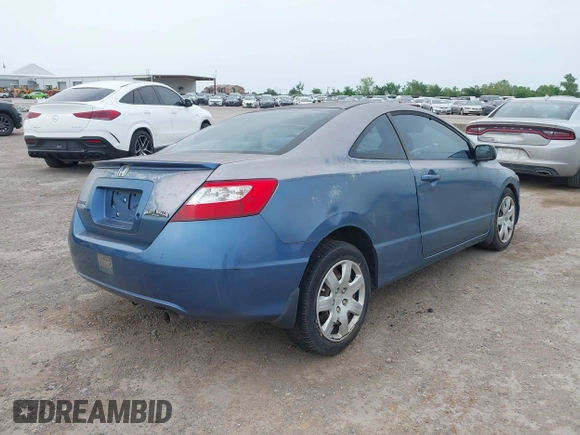 2007 Honda Civic Cpe LX with VIN 2HGFG12657H582102, listed as a IAAI auction lot 42030068 with 166,172 mi miles. Bid and sale history available at carsss.com. Image 4.