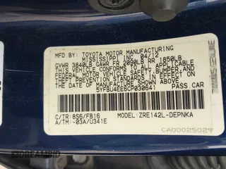 2012 Toyota Corolla L with VIN 5YFBU4EE6CP030641, listed as a IAAI auction lot 41864311 with 102,000 mi miles. Bid and sale history available at carsss.com. Image 9.