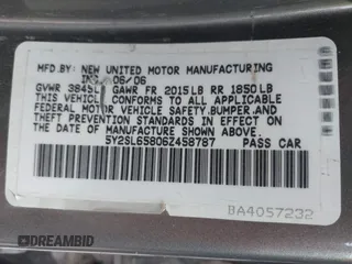 2006 Pontiac Vibe с VIN 5Y2SL65806Z458787, выставлен на аукционе IAAI как лот 42481736 с пробегом 222 255 миль миль и . История ставок и продаж доступна на DreamBid. Изображение 9.