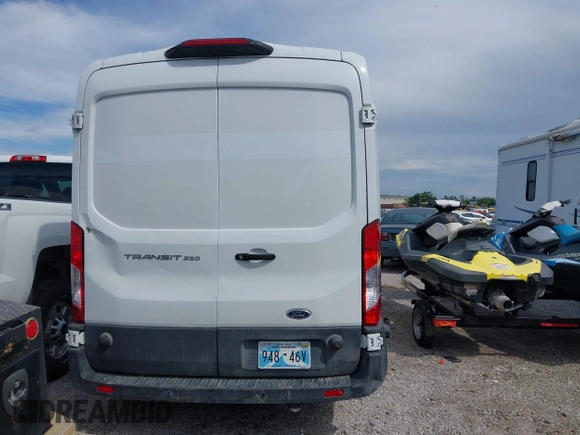 2019 Ford Transit with VIN 1FTYR2CM3KKB86806, listed as a IAAI auction lot 42633294 with 148,555 mi miles and . Bid and sale history available at DreamBid. Image 16.