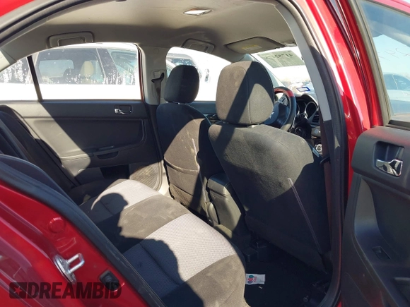 2015 Mitsubishi Lancer GT with VIN JA32U8FW0FU026458, listed as a IAAI auction lot 41752475 with 92,863 mi miles. Bid and sale history available at carsss.com. Image 8.