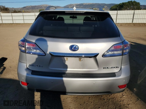 2010 Lexus RX 450h with VIN JTJBC1BA0A2008842, listed as a Copart auction lot 86875184 with 202,885 mi miles and Salvage title. Bid and sale history available at DreamBid. Image 6.