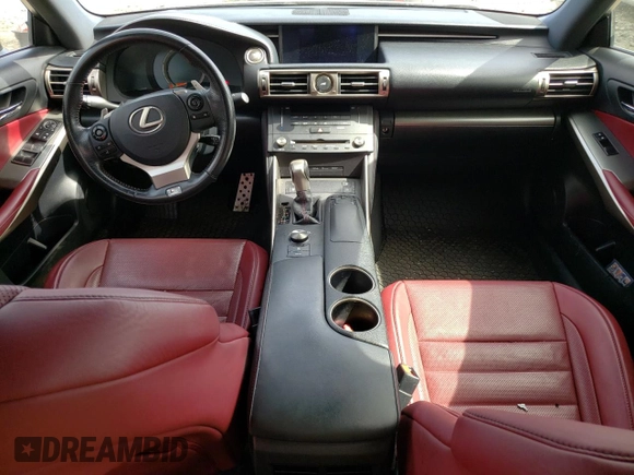 2015 Lexus IS 350 with VIN JTHCE1D25F5008167, listed as a Copart auction lot 49696125 with 121,377 mi miles and Salvage title. Bid and sale history available at DreamBid. Image 8.