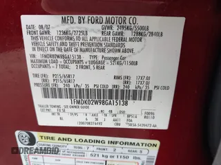 2008 Ford Taurus X SEL z VIN 1FMDK02W98GA15138, wystawiony jako IAAI lot #42628722 z przebiegiem 195 623 mil mil oraz . Historia ofert i sprzedaży dostępna na DreamBid. Obrazek 9.