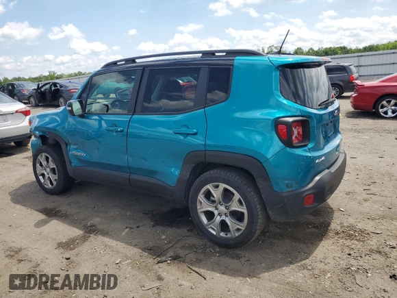 2022 Jeep Renegade Limited with VIN ZACNJDD17NPN59962, listed as a Copart auction lot 59101285 with 37,016 mi miles and Salvage title. Bid and sale history available at DreamBid. Image 2.