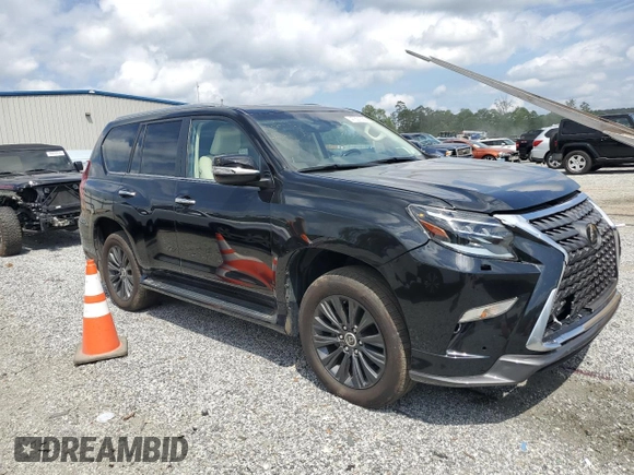 2021 Lexus GX with VIN JTJAM7BX8M5278954, listed as a Copart auction lot 47801055 with 47,965 mi miles and Salvage Title. Bid and sale history available at carsss.com. Image 4.