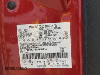2013 Ford F-150 XL with VIN 1FTFX1CF6DFB51214, listed as a Copart auction lot 59024575 with 82,024 mi miles and Salvage title. Bid and sale history available at DreamBid. Image 12.