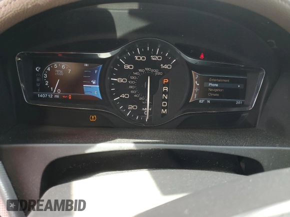 2012 Lincoln MKX with VIN 2LMDJ6JK4CBL00547, listed as a Copart auction lot 54607975 with 140,712 mi miles and Salvage Title. Bid and sale history available at carsss.com. Image 9.