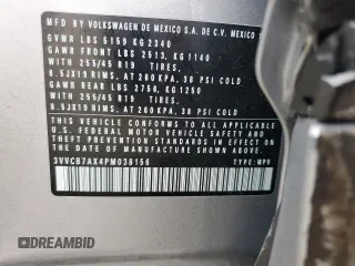 2023 Volkswagen Tiguan SE R-Line Black с VIN 3VVCB7AX4PM038156, выставлен на аукционе Copart как лот 58963155 с пробегом 24 871 миль миль и Списание • Salvage title. История ставок и продаж доступна на DreamBid. Изображение 14.