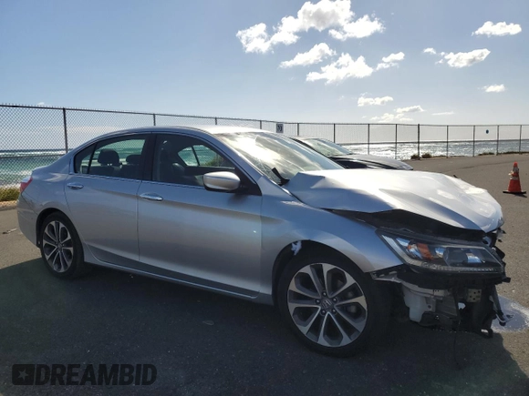 2015 Honda Accord Sport with VIN 1HGCR2F59FA087113, listed as a Copart auction lot 48676595 with 74,392 mi miles and Salvage Title. Bid and sale history available at DreamBid. Image 4.