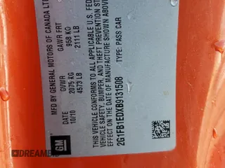2011 Chevrolet Camaro 1LT z VIN 2G1FB1EDXB9131508, wystawiony jako Copart lot #59209575 z przebiegiem 157 576 mil mil oraz Szkoda całkowita • Salvage title. Historia ofert i sprzedaży dostępna na DreamBid. Obrazek 12.