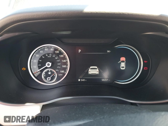 2022 Genesis G70 3.3T with VIN KMTG54TE2NU095029, listed as a Copart auction lot 64011744 with 58,207 mi miles and Salvage Title. Bid and sale history available at carsss.com. Image 9.