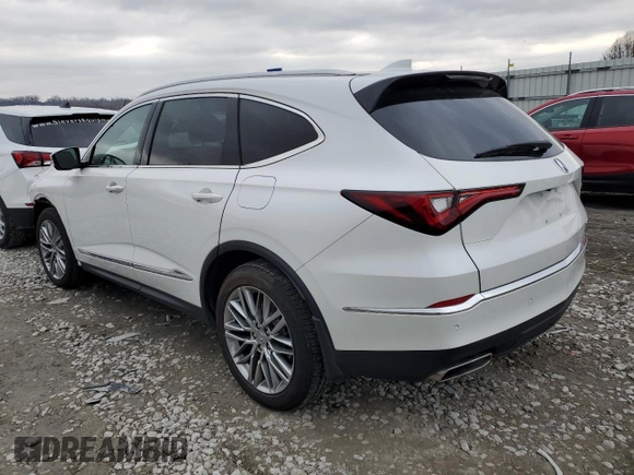 2023 Acura MDX w/Advance Package with VIN 5J8YE1H88PL026702, listed as a Copart auction lot 84755254 with 17,064 mi miles and Salvage Title. Bid and sale history available at carsss.com. Image 2.
