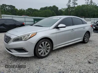 2015 Hyundai Sonata Sport with VIN 5NPE34AF0FH067684, listed as a Copart auction lot 56144395 with 155,780 mi miles and Salvage title. Bid and sale history available at DreamBid. Image 1.