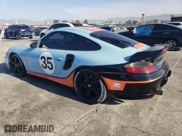 2001 Porsche 911 Carrera S with VIN WP0AB29911S686177, listed as a Copart auction lot 43823435 with 94,711 mi miles and Salvage Title. Bid and sale history available at carsss.com. Image 2.