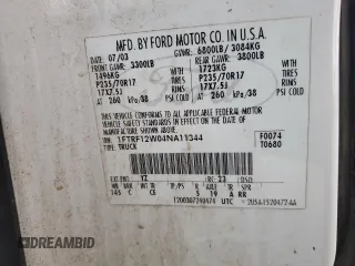 2004 Ford F-150 XL z VIN 1FTRF12W04NA11344, wystawiony jako Copart lot #56176505 z przebiegiem 207 604 mil mil oraz Szkoda całkowita • Salvage title. Historia ofert i sprzedaży dostępna na DreamBid. Obrazek 12.