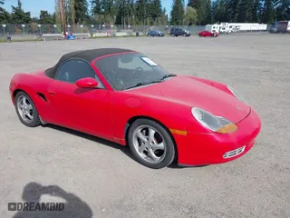 2000 Porsche Boxster with VIN WP0CA298XYU626402, listed as a IAAI auction lot 42047879 with 82,966 mi miles. Bid and sale history available at carsss.com. Image 1.