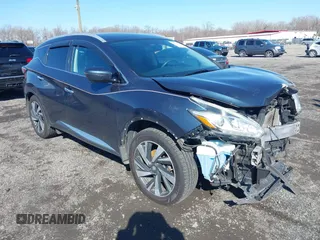 2016 Nissan Murano S with VIN 5N1AZ2MH0GN116586, listed as a IAAI auction lot 41751099 with 59,364 mi miles. Bid and sale history available at carsss.com. Image 1.