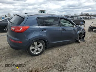 2012 Kia Sportage LX with VIN KNDPBCA26C7227327, listed as a Copart auction lot 53159915 with Not provided miles and Salvage title. Bid and sale history available at DreamBid. Image 3.