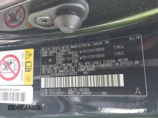 2018 Lexus RX 350 with VIN 2T2BZMCA6JC149333, listed as a IAAI auction lot 42518996 with 103,043 mi miles and . Bid and sale history available at DreamBid. Image 9.