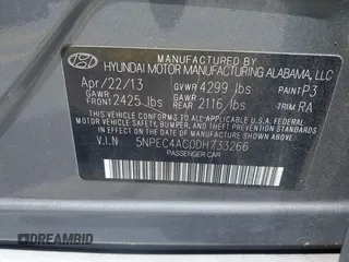 2013 Hyundai Sonata Limited with VIN 5NPEC4AC0DH733266, listed as a IAAI auction lot 42179469 with 115,867 mi miles and . Bid and sale history available at carsss.com. Image 9.