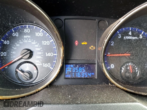 2011 Hyundai Genesis Coupe with VIN KMHHT6KD6BU045139, listed as a Copart auction lot 53344905 with 116,354 mi miles and Salvage title. Bid and sale history available at DreamBid. Image 9.