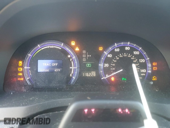 2010 Lexus HS 250h with VIN JTHBB1BA2A2006577, listed as a Copart auction lot 84060554 with 116,228 mi miles and Salvage Title. Bid and sale history available at DreamBid. Image 9.