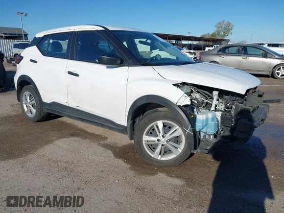 2023 Nissan Kicks S with VIN 3N1CP5BV5PL571076, listed as a IAAI auction lot 41177115 with 25,595 mi miles. Bid and sale history available at carsss.com. Image 1.