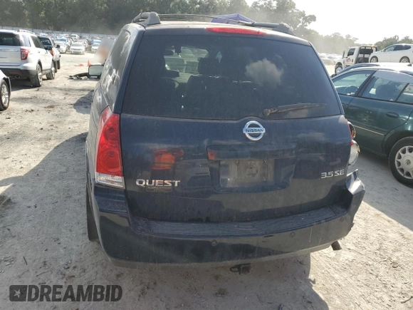 2005 Nissan Quest SL with VIN 5N1BV28U45N122878, listed as a Copart auction lot 79951924 with 157,540 mi miles and Salvage Title. Bid and sale history available at carsss.com. Image 6.