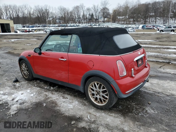 2005 MINI Convertible with VIN WMWRF33575TG12426, listed as a Copart auction lot 44856745 with Not provided miles and Clean title. Bid and sale history available at DreamBid. Image 2.