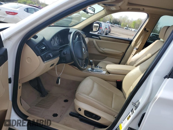 2013 BMW X3 xDrive28i with VIN 5UXWX9C5XD0A20457, listed as a Copart auction lot 54404445 with 126,295 mi miles and Salvage Title. Bid and sale history available at DreamBid. Image 7.