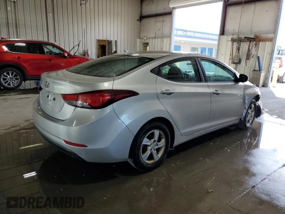 2015 Hyundai Elantra SE with VIN 5NPDH4AE7FH595940, listed as a Copart auction lot 63385525 with 187,591 mi miles and Salvage title. Bid and sale history available at DreamBid. Image 3.