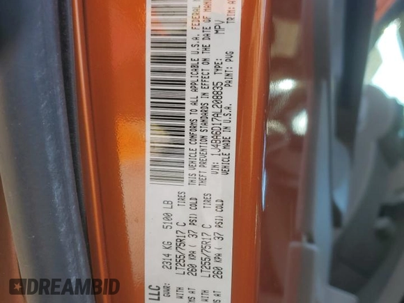 2010 Jeep Wrangler Rubicon with VIN 1J4BA6D17AL208835, listed as a Copart auction lot 41851855 with 107,771 mi miles and Salvage title. Bid and sale history available at DreamBid. Image 12.