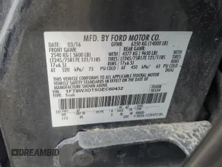 2016 Ford F-350 Lariat z VIN 1FT8W3DT5GEC60432, wystawiony jako Copart lot #64074715 z przebiegiem Nie podano mil oraz Szkoda całkowita • Salvage title. Historia ofert i sprzedaży dostępna na DreamBid. Obrazek 12.