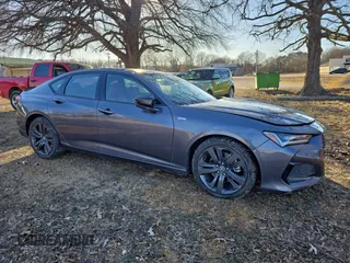 2023 Acura TLX w/A-Spec Package with VIN 19UUB6F59PA003826, listed as a Copart auction lot 47489445 with 9,291 mi miles and Salvage Title. Bid and sale history available at carsss.com. Image 2.