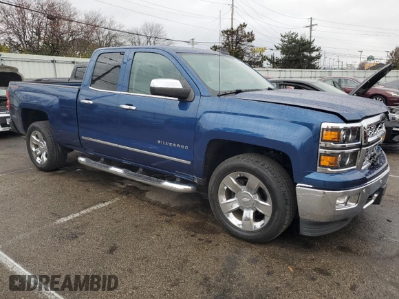 2015 Chevrolet Silverado 1500 LTZ with VIN 1GCVKSEC4FZ174074, listed as a Copart auction lot 81199614 with 72,619 mi miles and Salvage Title. Bid and sale history available at carsss.com. Image 4.