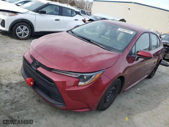 2023 Toyota Corolla LE with VIN 5YFB4MDE1PP054708, listed as a Copart auction lot 45407205 with 34,869 mi miles and Clean Title. Bid and sale history available at carsss.com. Image 1.