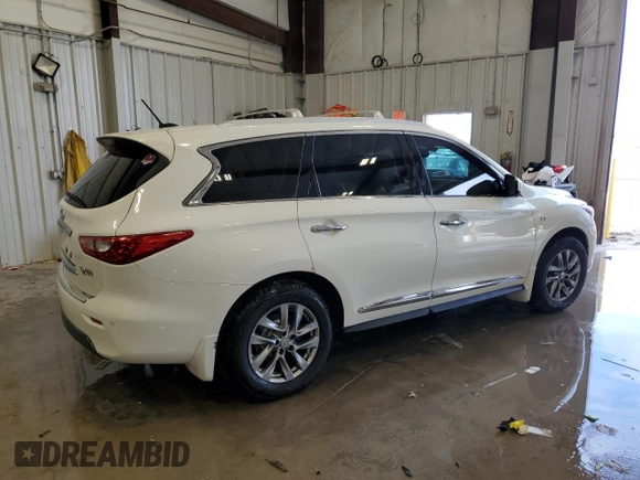 2014 Infiniti QX60 with VIN 5N1AL0MM9EC520157, listed as a Copart auction lot 57418595 with 156,534 mi miles and Clean title. Bid and sale history available at DreamBid. Image 3.