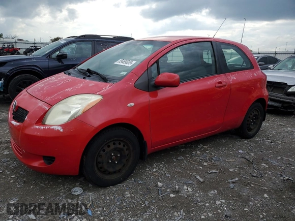 2007 Toyota Yaris with VIN JTDJT923575071926, listed as a Copart auction lot 55469885 with 185,234 mi miles and Clean Title. Bid and sale history available at carsss.com. Image 1.