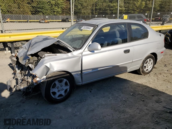 2003 Hyundai Accent GL with VIN KMHCG35C93U260712, listed as a Copart auction lot 75209844 with 0 mi miles and Salvage Title. Bid and sale history available at carsss.com. Image 1.