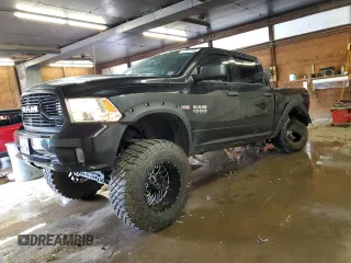 2018 Ram 1500 Express with VIN 3C6RR7KT9JG265176, listed as a Copart auction lot 60982345 with 123,655 mi miles and Salvage title. Bid and sale history available at DreamBid. Image 1.