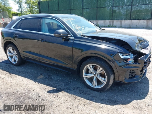 2022 Audi Q8 Premium with VIN WA1AVBF13ND024823, listed as a IAAI auction lot 42263184 with 38,245 mi miles and . Bid and sale history available at DreamBid. Image 1.