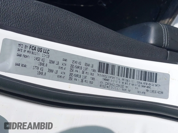 2020 Dodge Durango SXT Plus с VIN 1C4RDHAG2LC204355, выставлен на аукционе IAAI как лот 42007082 с пробегом 90 900 миль миль и . История ставок и продаж доступна на DreamBid. Изображение 9.